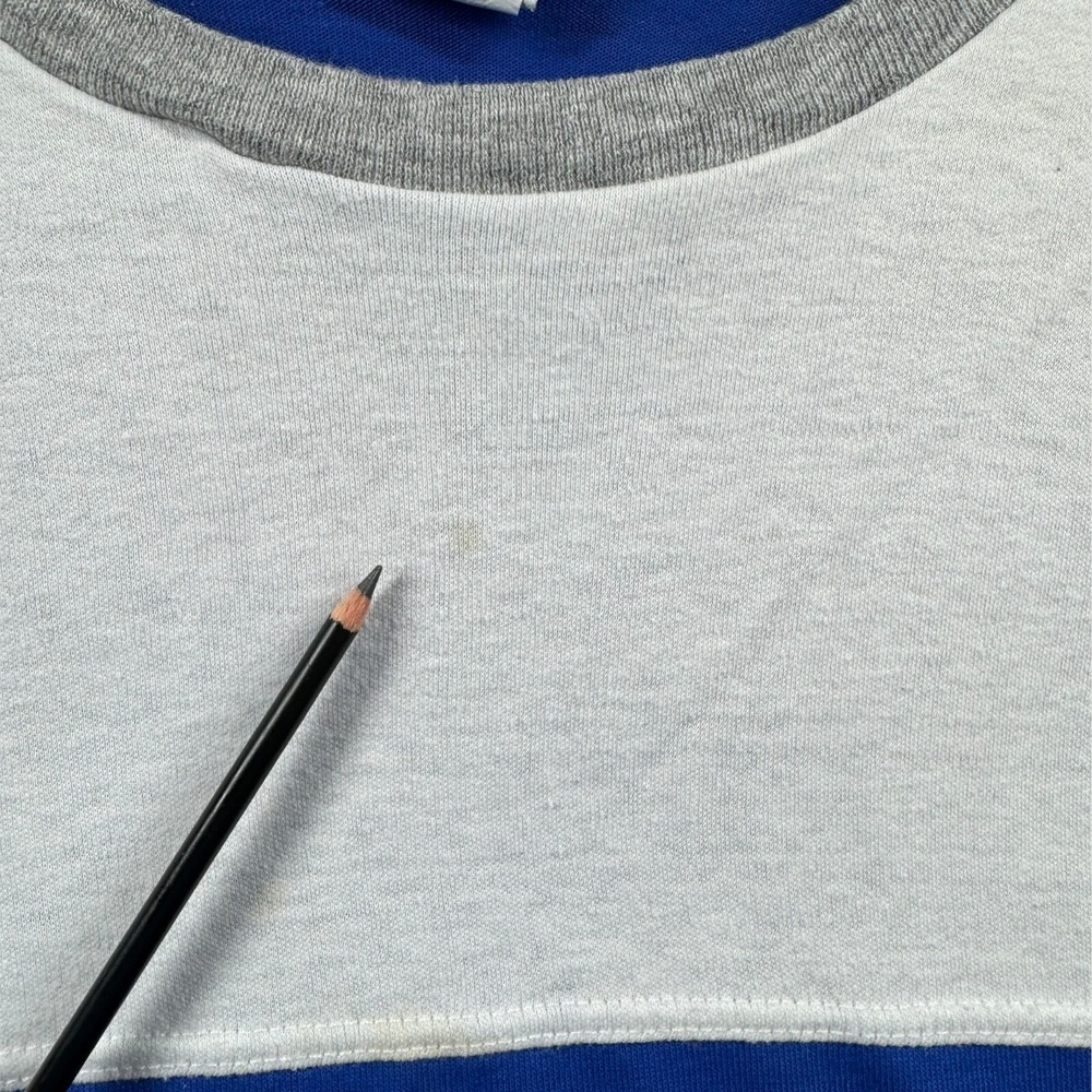 Reflex-5 Mens Sweatshirt Long Sleeves Crew Neck Pullover Colorblock Blue Gray M - Picture 6 of 8
